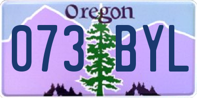 OR license plate 073BYL