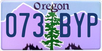 OR license plate 073BYP