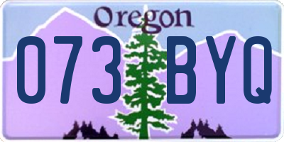 OR license plate 073BYQ