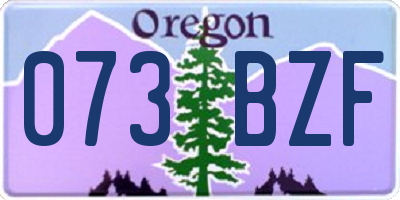 OR license plate 073BZF