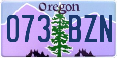 OR license plate 073BZN