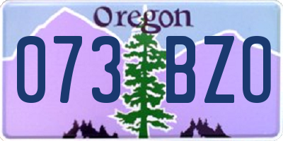 OR license plate 073BZO