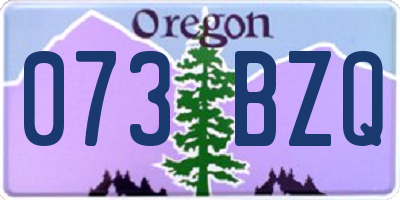 OR license plate 073BZQ