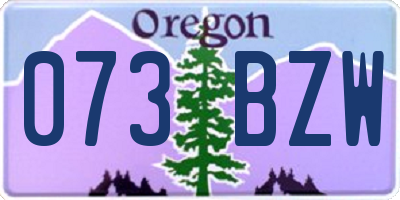 OR license plate 073BZW