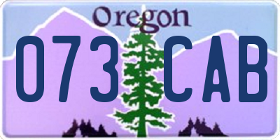 OR license plate 073CAB