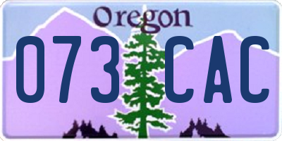 OR license plate 073CAC