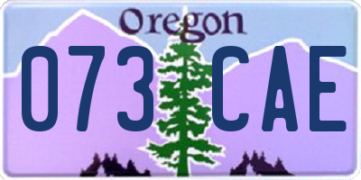 OR license plate 073CAE
