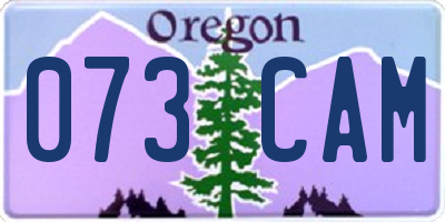 OR license plate 073CAM