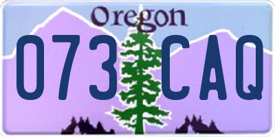 OR license plate 073CAQ