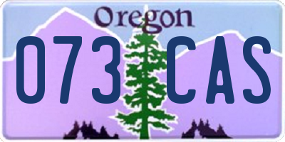 OR license plate 073CAS