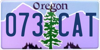OR license plate 073CAT