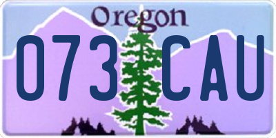 OR license plate 073CAU