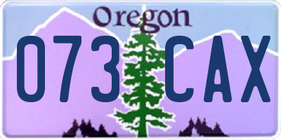 OR license plate 073CAX