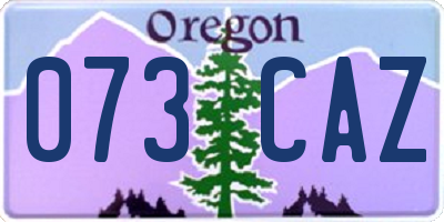 OR license plate 073CAZ