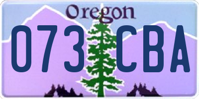 OR license plate 073CBA