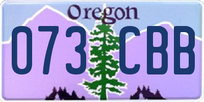 OR license plate 073CBB
