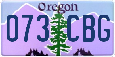 OR license plate 073CBG