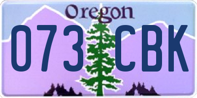 OR license plate 073CBK