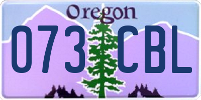OR license plate 073CBL