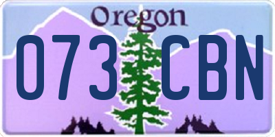 OR license plate 073CBN