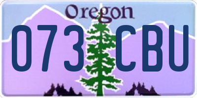 OR license plate 073CBU