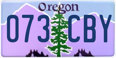 OR license plate 073CBY