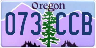 OR license plate 073CCB