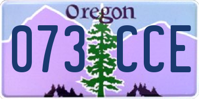 OR license plate 073CCE