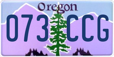 OR license plate 073CCG