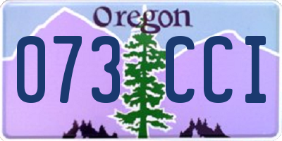 OR license plate 073CCI