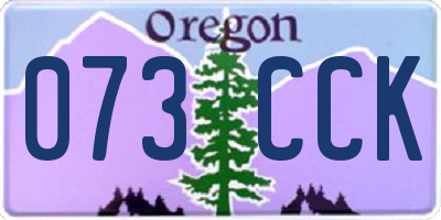 OR license plate 073CCK