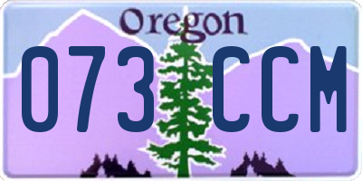 OR license plate 073CCM