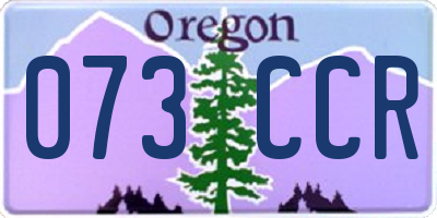 OR license plate 073CCR