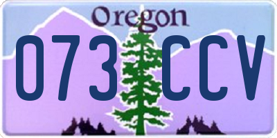 OR license plate 073CCV