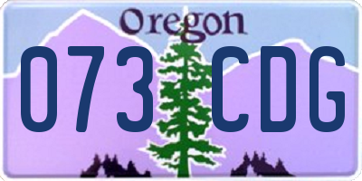 OR license plate 073CDG