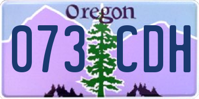 OR license plate 073CDH