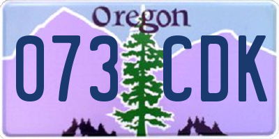OR license plate 073CDK