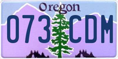 OR license plate 073CDM
