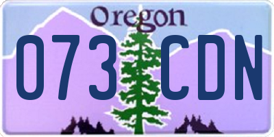 OR license plate 073CDN