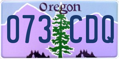 OR license plate 073CDQ