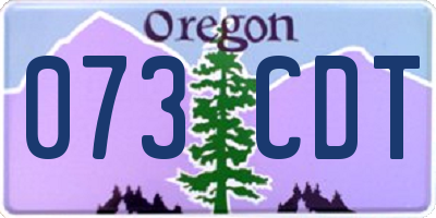 OR license plate 073CDT