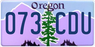 OR license plate 073CDU