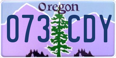 OR license plate 073CDY