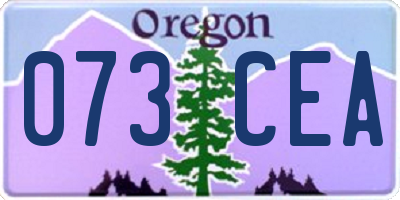 OR license plate 073CEA