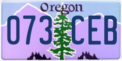 OR license plate 073CEB