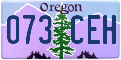 OR license plate 073CEH