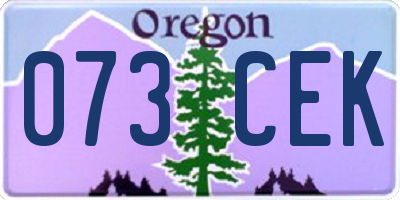 OR license plate 073CEK