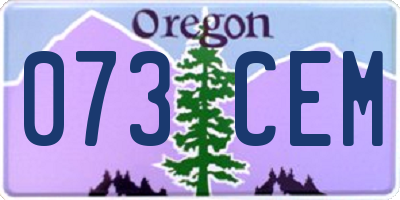 OR license plate 073CEM