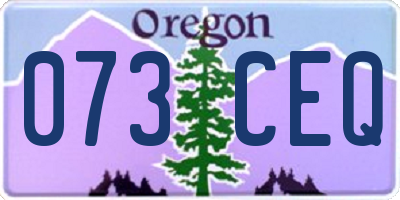OR license plate 073CEQ