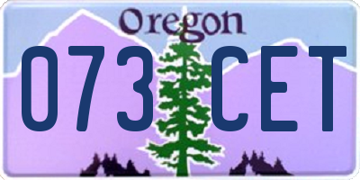 OR license plate 073CET